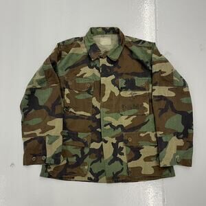 Vintage 80s USMC Camo Military Combat Shirt